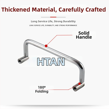 Drška za vrata ormara od nehrđajućeg čelika LS509, U‑oblik sklopiva s obje strane, unutarnji navoj 90°, kromirana