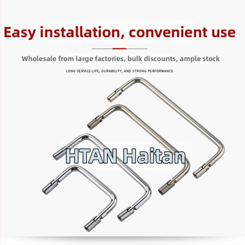 Drška za vrata ormara od nehrđajućeg čelika LS509, U‑oblik sklopiva s obje strane, unutarnji navoj 90°, kromirana