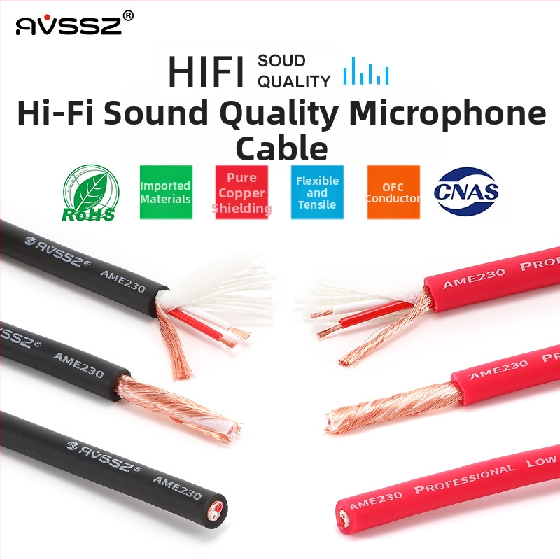 AVSSZ Mikrofónový kábel, pružná PVC plášť, RoHS certifikovaný, pre audio a video