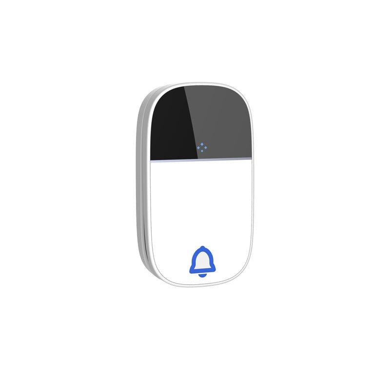 Безжичен звънец за врата с акрилен корпус, самогенериращо захранване (без батерия), водоустойчив, дълъг обхват и висок звук.