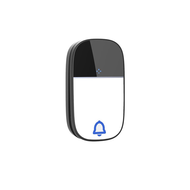 Безжичен звънец за врата с акрилен корпус, самогенериращо захранване (без батерия), водоустойчив, дълъг обхват и висок звук.