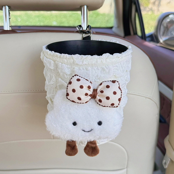 Coș de gunoi auto și cutie de șervețele 2-în-1, montat pe spatele banchetei, ABS, model 20250111582, prindere cu clic, compatibil cu consola centrală