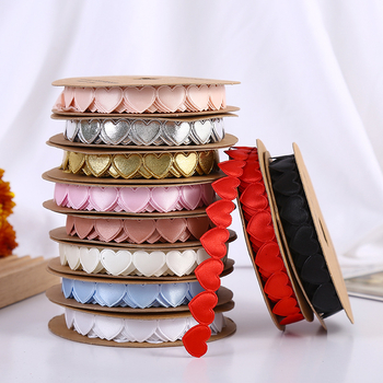  Panglică din poliester țesut cu inimă, pentru ambalarea florilor, a buchetelor și a cadourilor