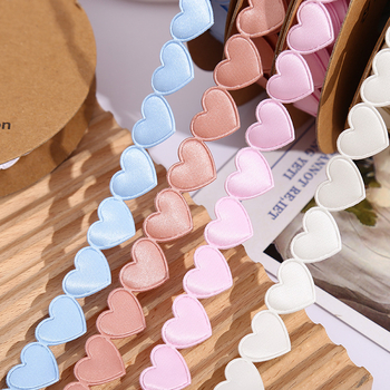  Panglică din poliester țesut cu inimă, pentru ambalarea florilor, a buchetelor și a cadourilor