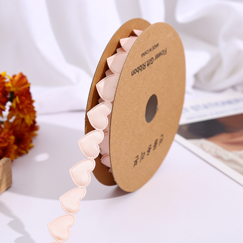  Panglică din poliester țesut cu inimă, pentru ambalarea florilor, a buchetelor și a cadourilor