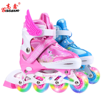 Gosome Gyermekeknek szóló inline korcsolya készlet — pengék alumínium ötvözet, felső rész: K275 háló, talp: PP mérnöki műanyag, használat: görkori edzés