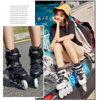 Role skate – unisex, partea superioară PP, roți PU, talpă din aliaj, un singur rând de roți