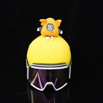 Tom Cat pliš kaciga za zimske sportove – karikaturan dekorativni dodatak, Materijal: pliš