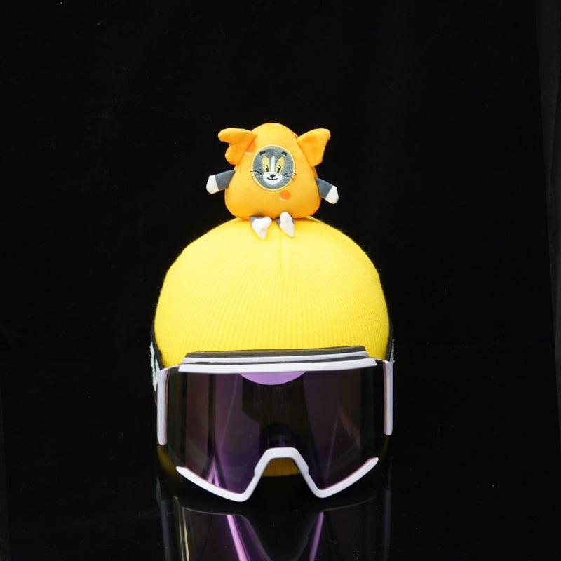Tom Cat pliš kaciga za zimske sportove – karikaturan dekorativni dodatak, Materijal: pliš