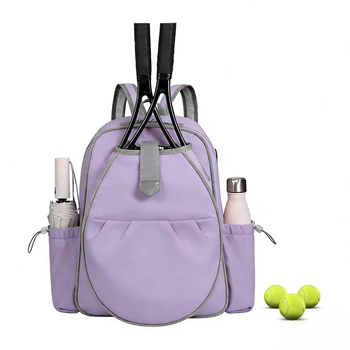 Dámska nepremokavá taška na tenis z polyesteru s ramenným popruhom, taška na rakety na tenis, badminton a pickleball