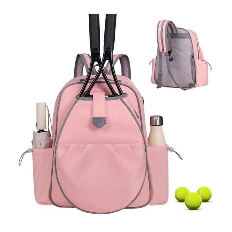 Dámska nepremokavá taška na tenis z polyesteru s ramenným popruhom, taška na rakety na tenis, badminton a pickleball