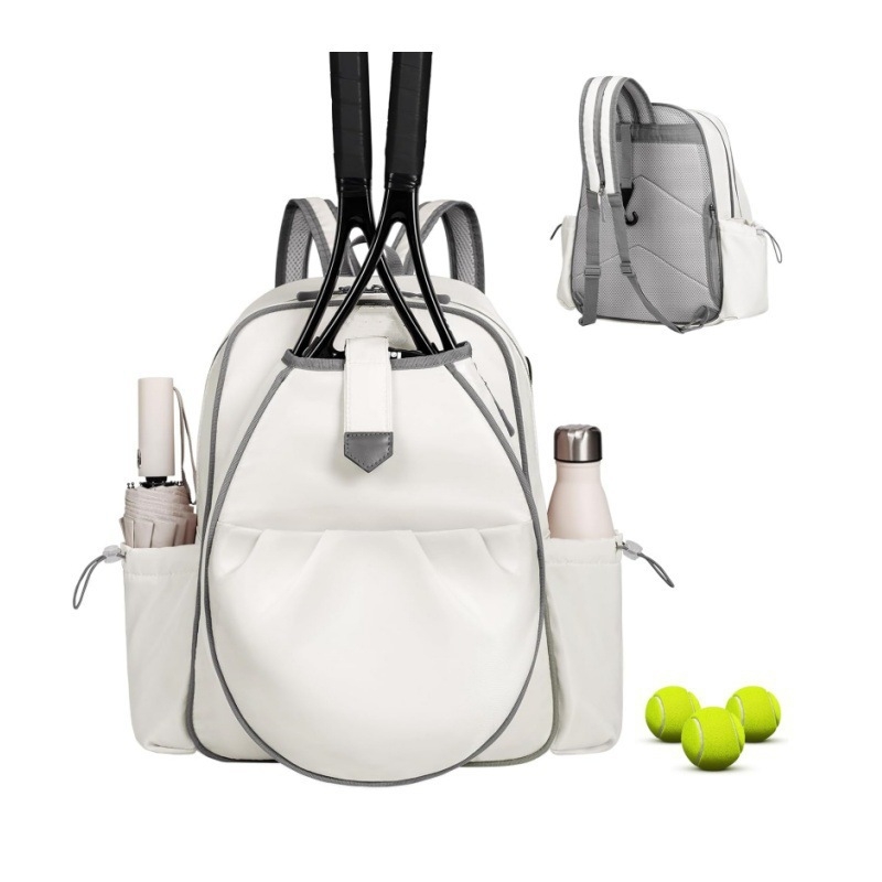 Dámska nepremokavá taška na tenis z polyesteru s ramenným popruhom, taška na rakety na tenis, badminton a pickleball