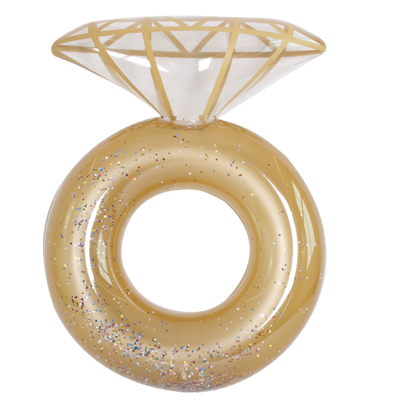 Inel gonflabil de înot pentru adulți, cu design din paiete diamant, pentru piscină și sporturi acvatice (Material: PVC ecologic; Brand: YUCALO; Categorie produs: Alte; Zonă principală de piață: Alte)