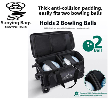 Taška na bowling s kapacitou pre 2 loptičky a samostatným priehradkom na topánky, materiál Oxford cloth, hmotnosť 3 kg, model SYTB394