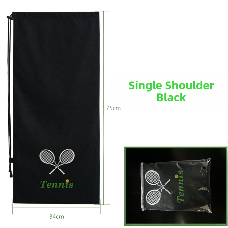 Taška na tenisovú raketu so šnúrkou na zatváranie, cez rameno, veľká kapacita, potlač