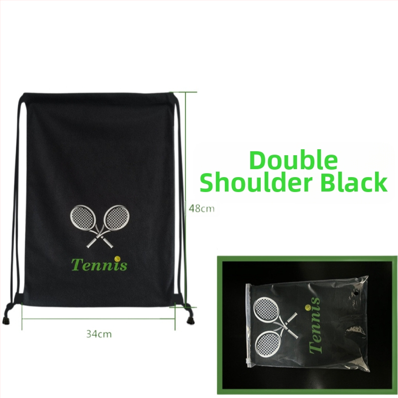 Taška na tenisovú raketu so šnúrkou na zatváranie, cez rameno, veľká kapacita, potlač