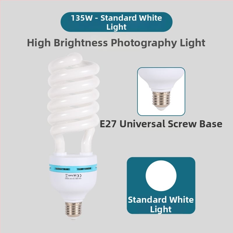 Επαγγελματικό φως φωτογράφισης με υποδοχή E27, 3 ρυθμίσεις θερμοκρασίας χρώματος, ρύθμιση φωτεινότητας, εμβέλεια 2 μ, 110–220 V