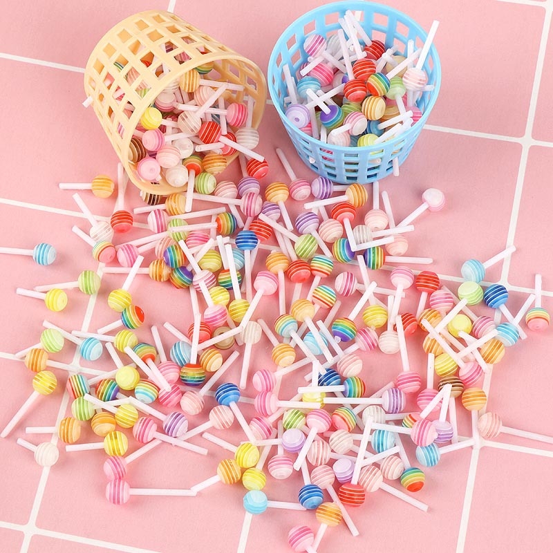 Luolu DIY dodaci za nakit od plastike/smole, epoxy premaz, uzorak bombon, crtani stil, jesensko 2023 izdanje