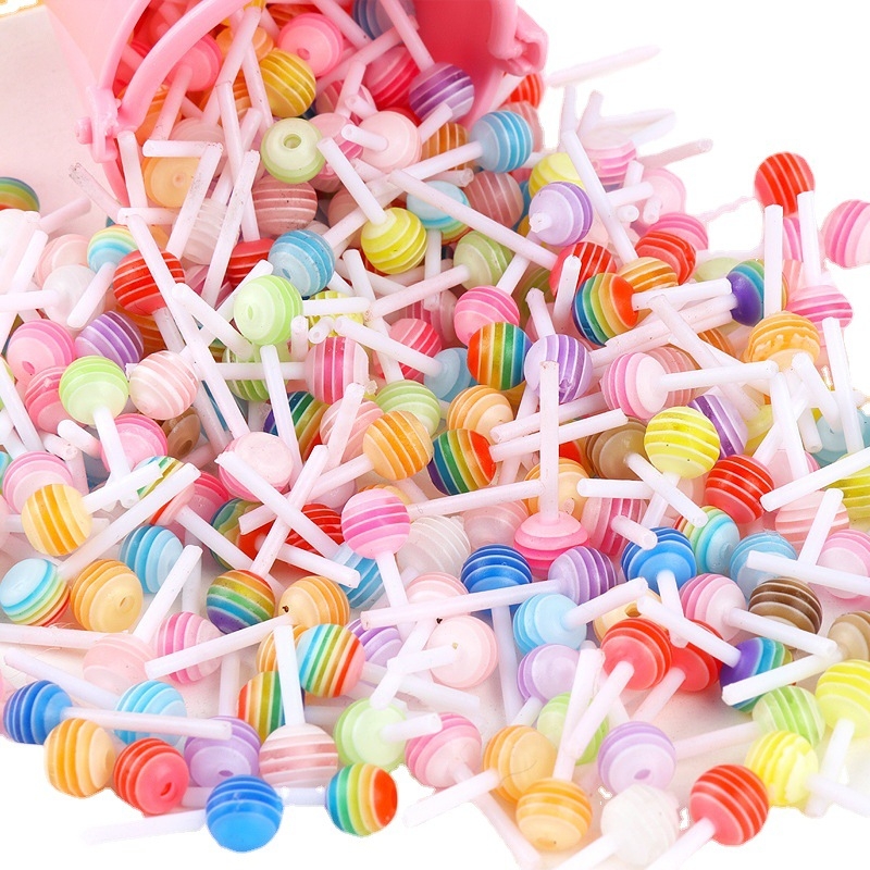 Luolu DIY dodaci za nakit od plastike/smole, epoxy premaz, uzorak bombon, crtani stil, jesensko 2023 izdanje
