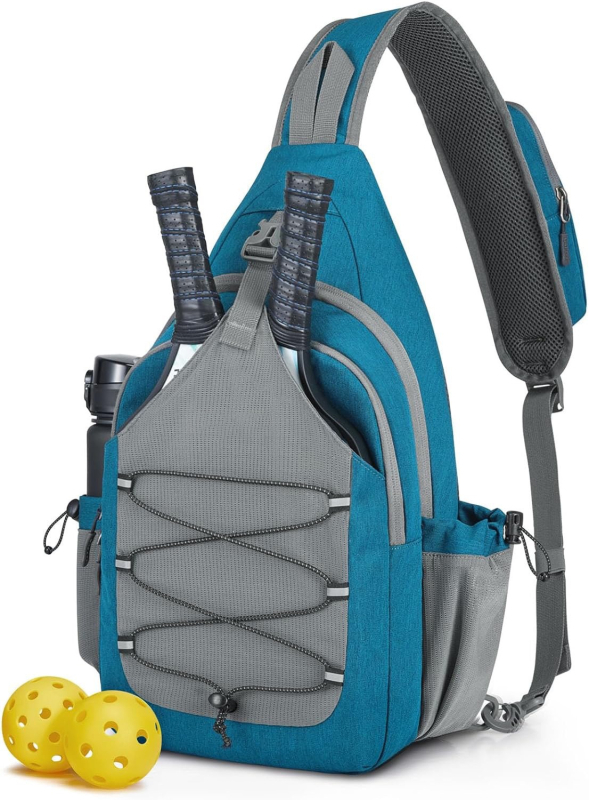 Чанта за Pickleball и тенис с презрамка през рамо, Oxford плат, персонализируема чанта за ракети за бадминтон и тенис на маса