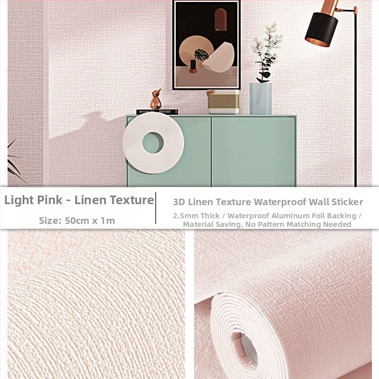 Zidna naljepnica s teksturom platna, samoljepljiva, vodootporna i otporna na vlagu, dekorativni zidni naljepnica; materijal: Xpe pjena; uzorci: jednobojni, oblaci, zvjezdano nebo; 1 komad; pogodno za ured i stambene prostore; moderan ravni stil