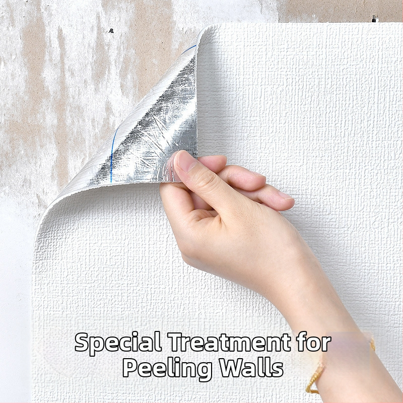 Zidna naljepnica s teksturom platna, samoljepljiva, vodootporna i otporna na vlagu, dekorativni zidni naljepnica; materijal: Xpe pjena; uzorci: jednobojni, oblaci, zvjezdano nebo; 1 komad; pogodno za ured i stambene prostore; moderan ravni stil