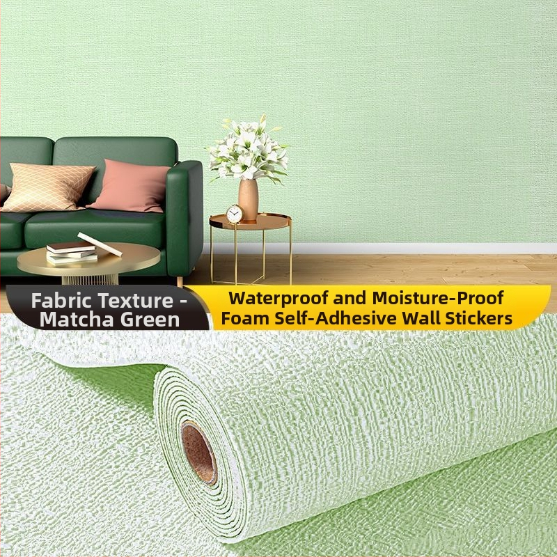 Zidna naljepnica s teksturom platna, samoljepljiva, vodootporna i otporna na vlagu, dekorativni zidni naljepnica; materijal: Xpe pjena; uzorci: jednobojni, oblaci, zvjezdano nebo; 1 komad; pogodno za ured i stambene prostore; moderan ravni stil