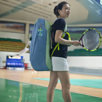 Ruksak za badminton/tenis s velikim kapacitetom i zasebnim pretincem za tenisice, PU materijal, vodootporna tkanina