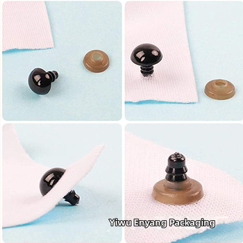 Crne oči za lutke s navojem, plastične oči s kopčom – DIY dodaci