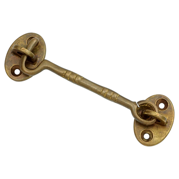 Cârlig pentru fereastră din alamă, cu încuietoare, finisaj lustruit și patinat, Stil Nou Chinezesc