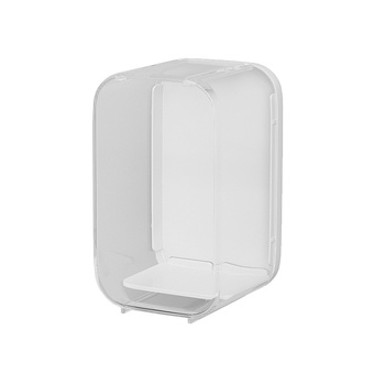 Átlátszó akril vitrín mini figurák és LEGO számára — porvédő, modern minimál stílus; testreszabás elérhető; logó nyomtatás