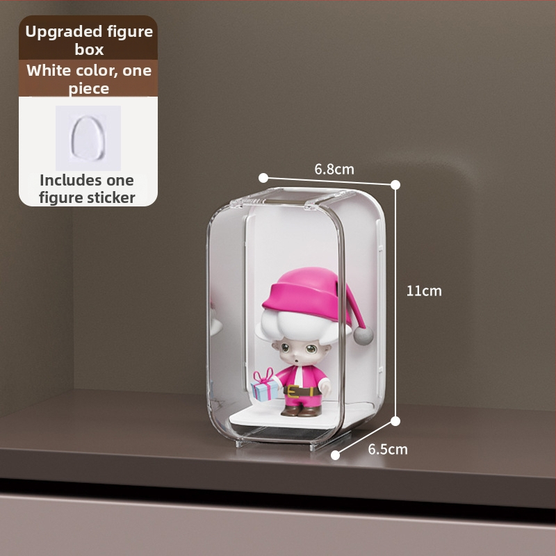 Priehľadná akrylová vitrína na figúrky a LEGO — prachotesná, moderný minimalistický dizajn; prispôsobenie k dispozícii; tlač loga