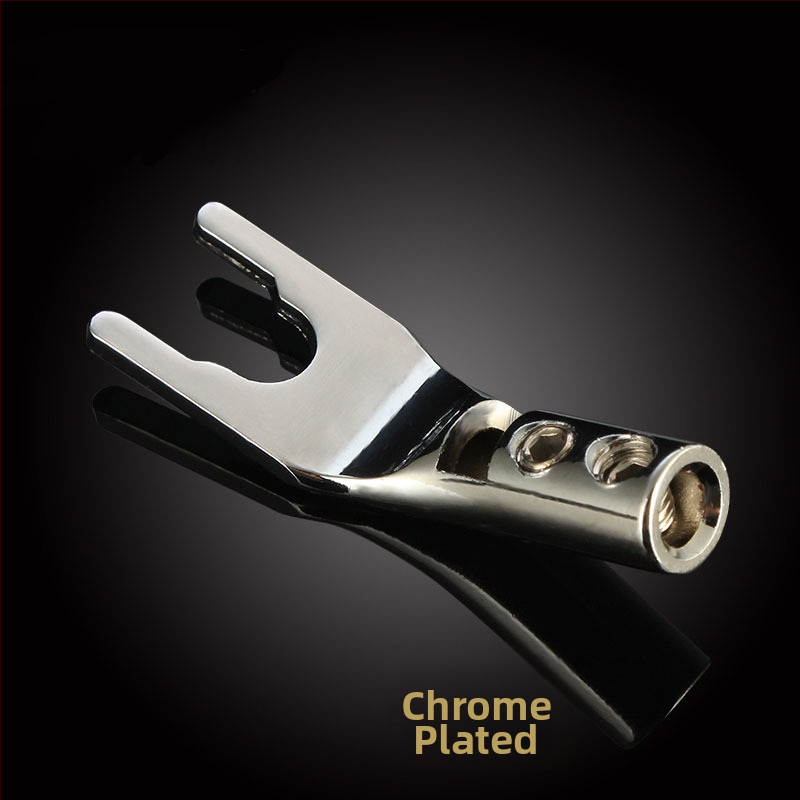 Y-typu audio konektor s meďno-zlatým platingom, bez spájkovania terminál pre reproduktorový kábel — značka Mvs/Magic, prevádzková teplota -20 až 80°C, audio/video konektor