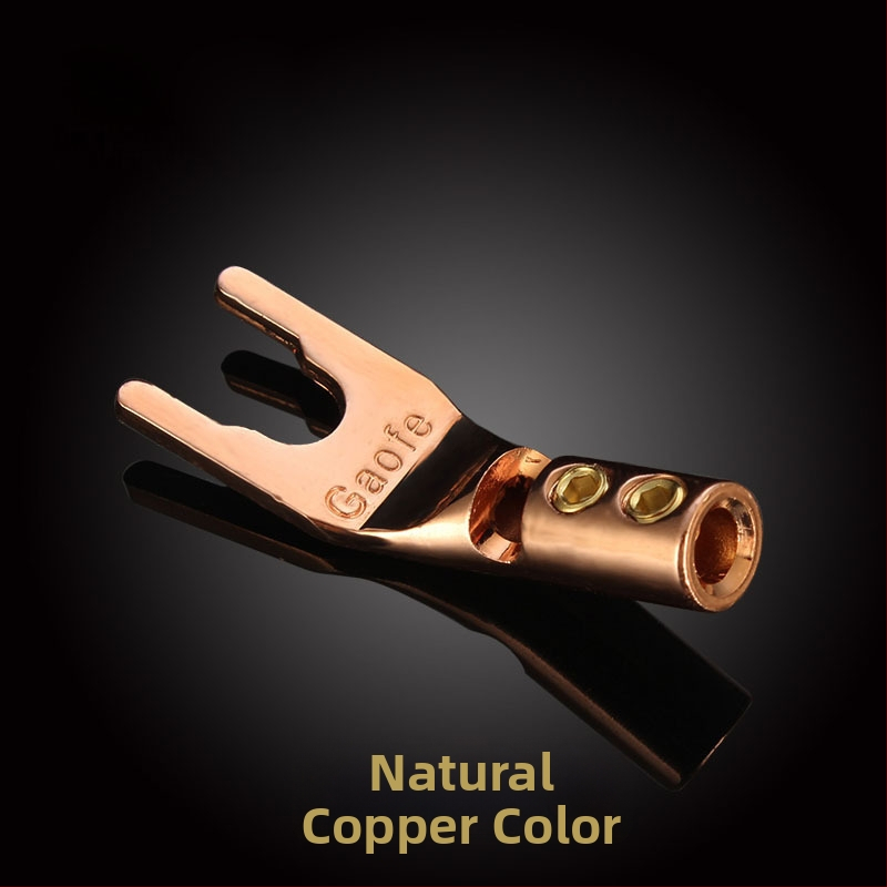 Y-typu audio konektor s meďno-zlatým platingom, bez spájkovania terminál pre reproduktorový kábel — značka Mvs/Magic, prevádzková teplota -20 až 80°C, audio/video konektor