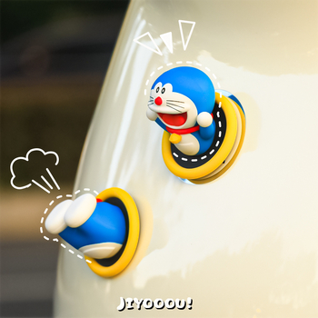 Автомобилен интериорен 3D декор с котка и мечка — PVC, карикатурен стил, марка Ziqi, код Zq-ddm1