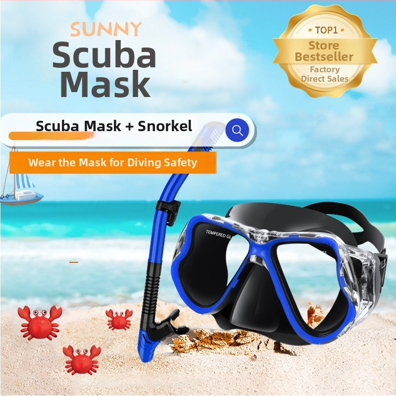 Set za ronjenje: maska za ronjenje i snorkel, PC + silikon, Model 308, prelaz granica ekskluzivni izvor opskrbe, Certifikacija izvoza: kontaktirajte službu za korisnike