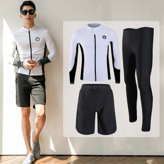Unisex set za ronjenje: gornji dio i hlače s dugim rukavima, prozračan, zaštita od sunca, pogodan za ronjenje, jednobojni uzorak