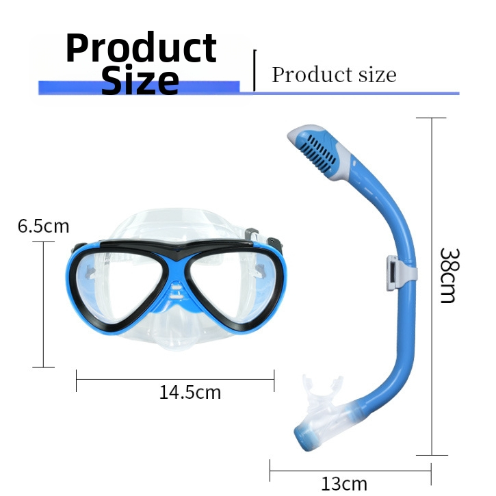 Deti silikónové potápačské okuláry so suchým šnorklom