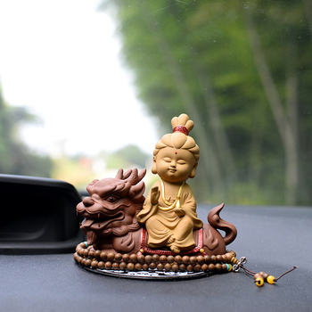 Керамична статуя Гуань Ин за автомобилния интериор, традиционен китайски стил, декоративна и защитна функция