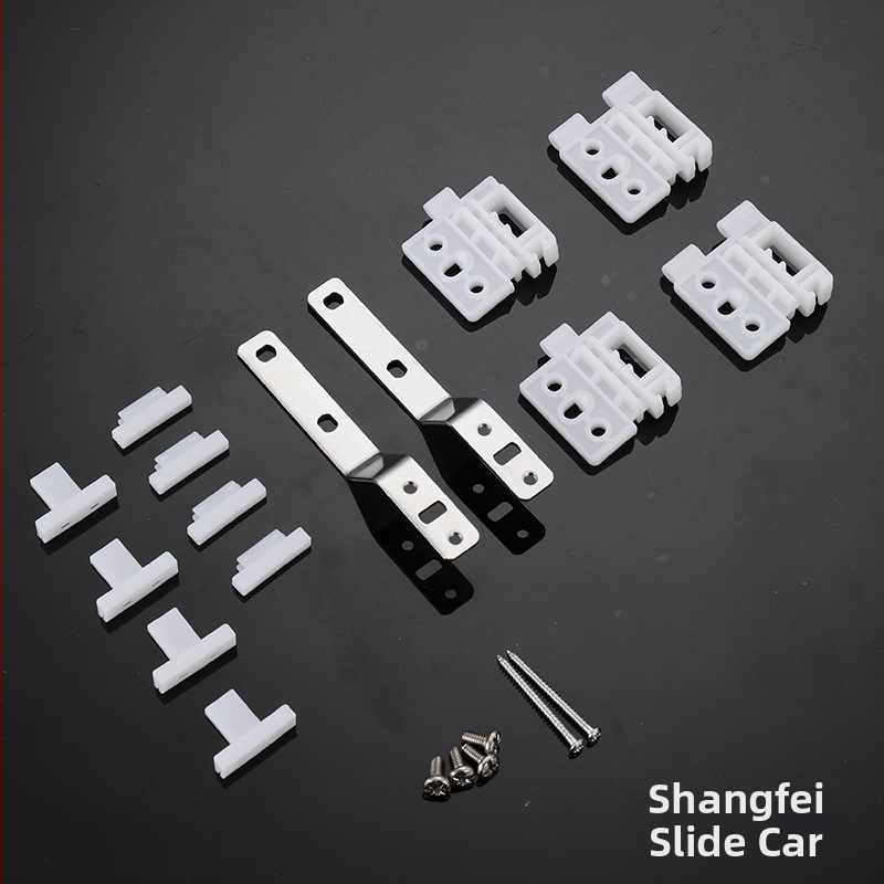 Elektrické príslušenstvo dráhy na závesy – visiaci koliesko, plastová konštrukcia, kovovo-plastové komponenty, kompatibilné s typom zavesenia, moderný minimalistický štýl