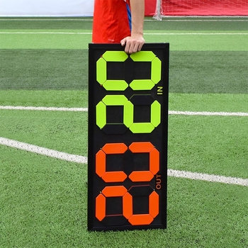 Kézi működtetésű játékoscsere kártya, kettős oldalú kijelzővel, négy játékos számára, PVC anyag