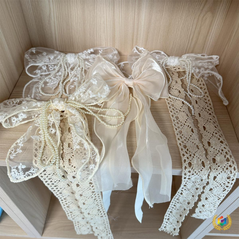 Dantelă pentru perdea cu fundață perlată și nod de mărgele, decor pentru perdele din plasă, personalizabil, stil nou chinezesc