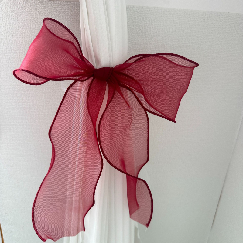 Dantelă pentru perdea cu fundață perlată și nod de mărgele, decor pentru perdele din plasă, personalizabil, stil nou chinezesc