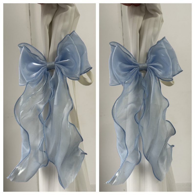 Dantelă pentru perdea cu fundață perlată și nod de mărgele, decor pentru perdele din plasă, personalizabil, stil nou chinezesc