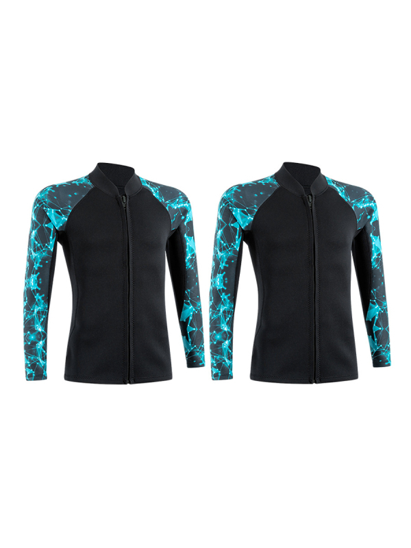 2 mm neoprenski diving top – kamuflažni uzorak, dugi rukavi, unisex, topao za ronjenje, plivanje i snorkeling