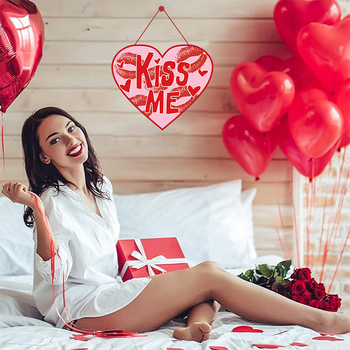Valentinovo – banner za vrata s trakom, od kartona 300 gsm, za kućnu dekoraciju