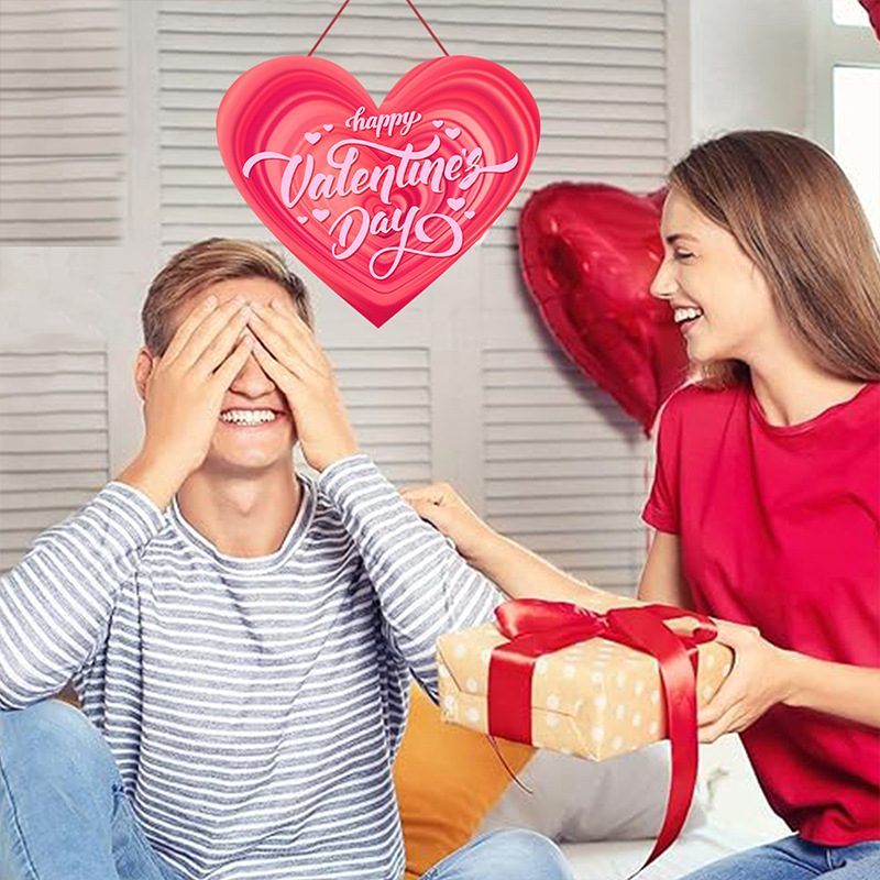 Valentinovo – banner za vrata s trakom, od kartona 300 gsm, za kućnu dekoraciju