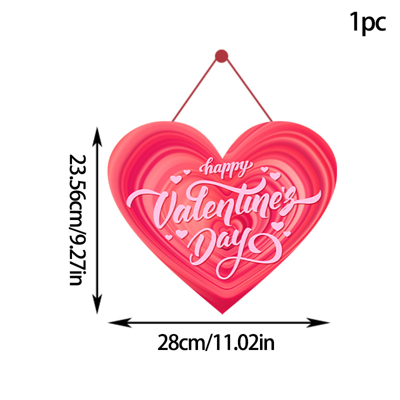 Valentinovo – banner za vrata s trakom, od kartona 300 gsm, za kućnu dekoraciju