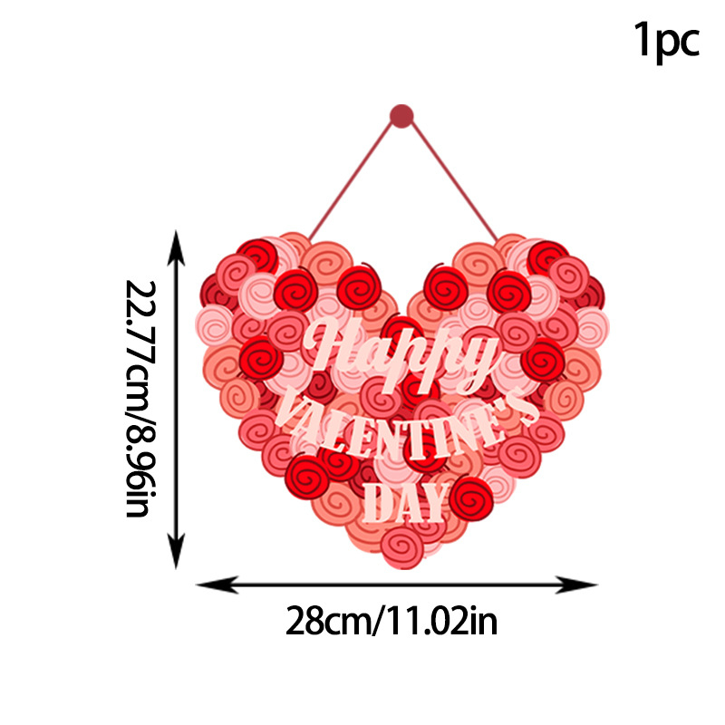 Valentinovo – banner za vrata s trakom, od kartona 300 gsm, za kućnu dekoraciju