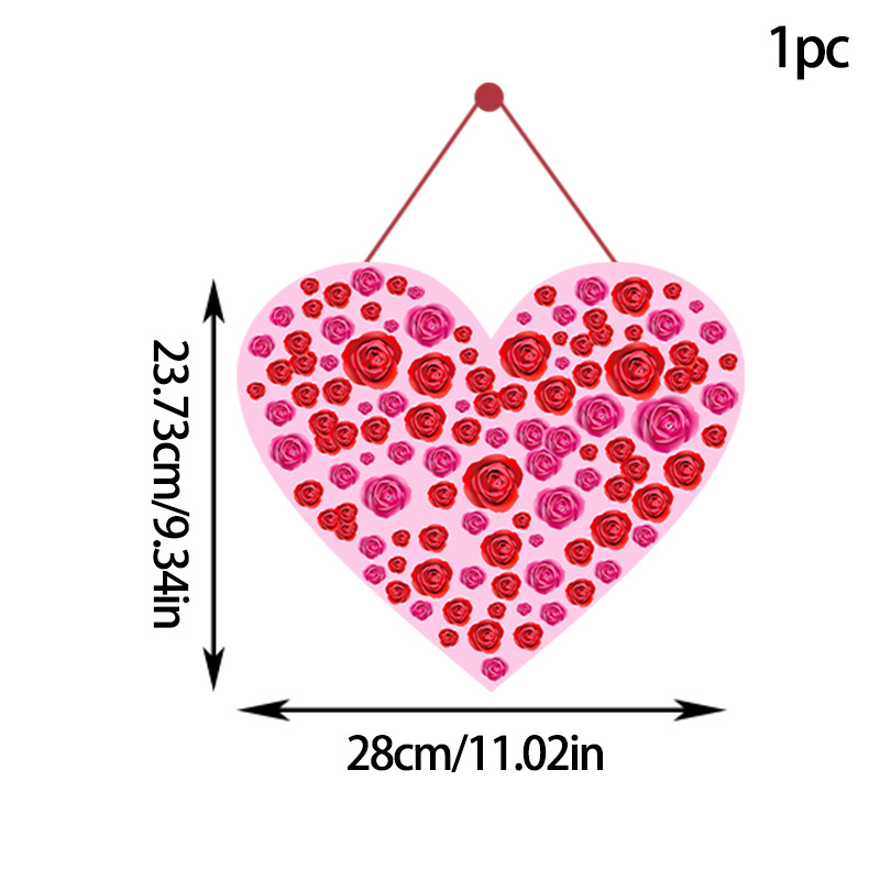 Valentinovo – banner za vrata s trakom, od kartona 300 gsm, za kućnu dekoraciju